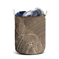 Brown Polynesia Plumeria Tattoo Laundry Basket LT14 - Polynesian Pride