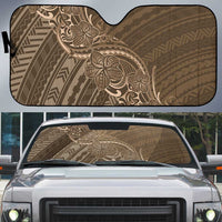 Brown Polynesia Plumeria Tattoo Auto Sun Shade LT14 Brown - Polynesian Pride
