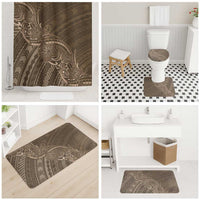Brown Polynesia Plumeria Tattoo Bathroom Set LT14 - Polynesian Pride