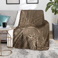 Brown Polynesia Plumeria Tattoo Blanket LT14 - Polynesian Pride