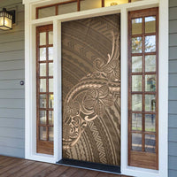 Brown Polynesia Plumeria Tattoo Door Cover LT14 - Polynesian Pride