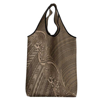 Brown Polynesia Plumeria Tattoo Grocery Bag LT14 - Polynesian Pride
