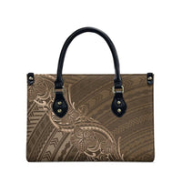 Brown Polynesia Plumeria Tattoo Leather Bag LT14 - Polynesian Pride