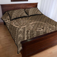 Brown Polynesia Plumeria Tattoo Quilt Bed Set LT14 - Polynesian Pride