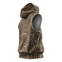 Brown Polynesia Plumeria Tattoo Sleeveless Hoodie LT14 - Polynesian Pride