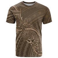 Brown Polynesia Plumeria Tattoo T Shirt LT14 Brown - Polynesian Pride