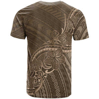 Brown Polynesia Plumeria Tattoo T Shirt LT14 - Polynesian Pride