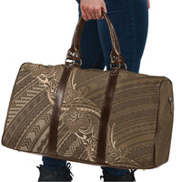 Brown Polynesia Plumeria Tattoo Travel Bag