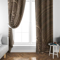 Brown Polynesia Plumeria Tattoo Window Curtain LT14 - Polynesian Pride