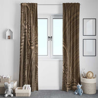 Brown Polynesia Plumeria Tattoo Window Curtain LT14 - Polynesian Pride