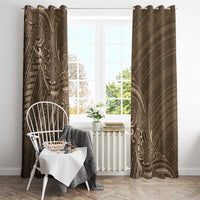 Brown Polynesia Plumeria Tattoo Window Curtain LT14 - Polynesian Pride