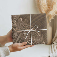 Brown Polynesia Plumeria Tattoo Wrapping Paper LT14 - Polynesian Pride