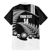 Custom New Zealand Silver Fern Petanque Hawaiian Shirt Aotearoa Maori Pattern