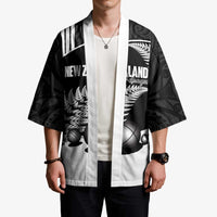 Custom New Zealand Silver Fern Petanque Kimono Aotearoa Maori Pattern LT14 - Polynesian Pride