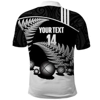 Custom New Zealand Silver Fern Petanque Polo Shirt Aotearoa Maori Pattern LT14 - Polynesian Pride