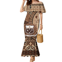 Samoa Siapo Mermaid Dress Happy Independence Day Vintage Vibes LT14 Women Brown - Polynesian Pride
