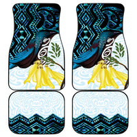 New Zealand Silver Fern Tui Bird Car Mats Maori Kowhai Paua Shell Taniko Motifs