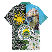 Cotabato Philippines Province Family Matching Long Sleeve Bodycon Dress and Hawaiian Shirt Filipino Eagle Sampaguita Tinalak Pattern