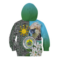 Cotabato Philippines Province Kid Hoodie Filipino Eagle Sampaguita Tinalak Pattern