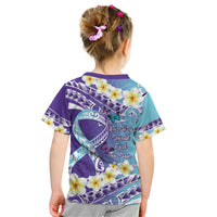 No Story Should End Too Soon Suicide Awareness Kid T Shirt Purple And Teal Polynesian Ribbon