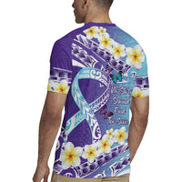 No Story Should End Too Soon Suicide Awareness Rugby Jersey Purple And Teal Polynesian Ribbon