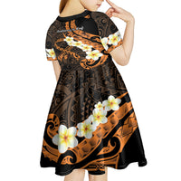 Liver Cancer Awareness Month Kid Short Sleeve Dress Awareness Is Key Orange Polynesian Ribbon