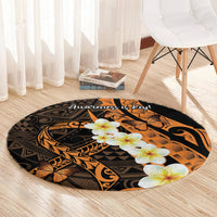 Liver Cancer Awareness Month Round Carpet Awareness Is Key Orange Polynesian Ribbon