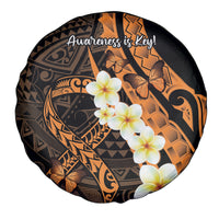 Liver Cancer Awareness Month Spare Tire Cover Awareness Is Key Orange Polynesian Ribbon