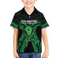 ADHD Awareness Month You Matter Hawaiian Shirt Green Polynesian Ribbon LT14 - Polynesian Pride