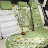 Green Hawaii Shark Tattoo Back Car Seat Cover Frangipani With Polynesian Pastel Version