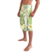 Green Hawaii Shark Tattoo Lavalava Frangipani With Polynesian Pastel Version LT14 - Polynesian Pride