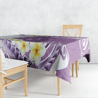 Purple Hawaii Shark Tattoo Tablecloth Frangipani With Polynesian Pastel Version LT14 - Polynesian Pride