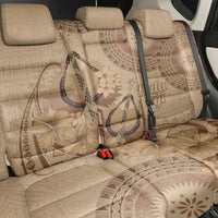 Brown Bula Fiji Back Car Seat Cover Fijian Dance Fan Tapa Cloth Pattern
