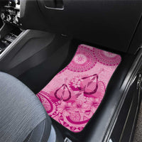 Pink Bula Fiji Car Mats Fijian Dance Fan Tapa Cloth Pattern