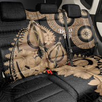 Black Bula Fiji Back Car Seat Cover Fijian Dance Fan Tapa Cloth Pattern