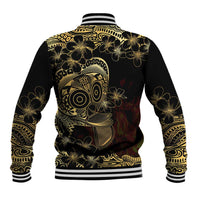 Frangipani Festival Rabaul Baseball Jacket PNG Tribal Baining Mask Tattoo LT14 - Polynesian Pride