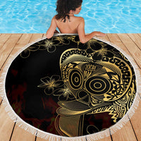 Frangipani Festival Rabaul Beach Blanket PNG Tribal Baining Mask Tattoo LT14 - Polynesian Pride