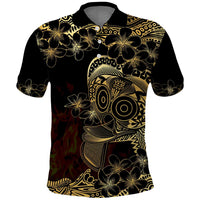 Frangipani Festival Rabaul Polo Shirt PNG Tribal Baining Mask Tattoo - Polynesian Pride