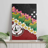 Frangipani Festival Rabaul East New Britain Canvas Wall Art Dukduk Dance With Plumeria LT14 - Polynesian Pride