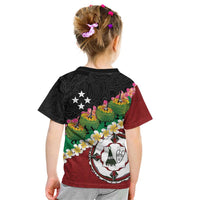 Frangipani Festival Rabaul East New Britain Kid T Shirt Dukduk Dance With Plumeria - Polynesian Pride