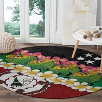 Frangipani Festival Rabaul East New Britain Round Carpet Dukduk Dance With Plumeria - Polynesian Pride