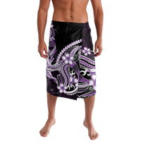 Purple Black Aloha Hawaii Lavalava Polynesian Shark Tattoo Plumeria