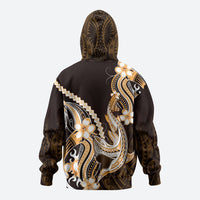 Orange Black Aloha Hawaii Hoodie Polynesian Shark Tattoo Plumeria LT14 - Polynesian Pride