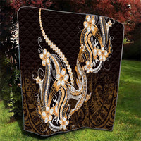Orange Black Aloha Hawaii Quilt Polynesian Shark Tattoo Plumeria