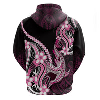 Pink Black Aloha Hawaii Hoodie Polynesian Shark Tattoo Plumeria LT14 - Polynesian Pride