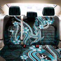 Blue Black Aloha Hawaii Back Car Seat Cover Polynesian Shark Tattoo Plumeria