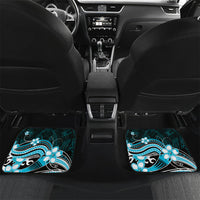 Blue Black Aloha Hawaii Car Mats Polynesian Shark Tattoo Plumeria