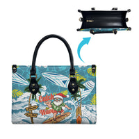Hawaii Summer Christmas Leather Bag Surfing Santa Shaka Catch The Wave