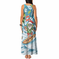Hawaii Summer Christmas Tank Maxi Dress Surfing Santa Shaka Catch The Wave LT14 - Polynesian Pride