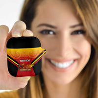 Papua New Guinea Rugby Custom AirPods Case Go PNG Hunters Polynesian Pattern LT14 Red - Polynesian Pride